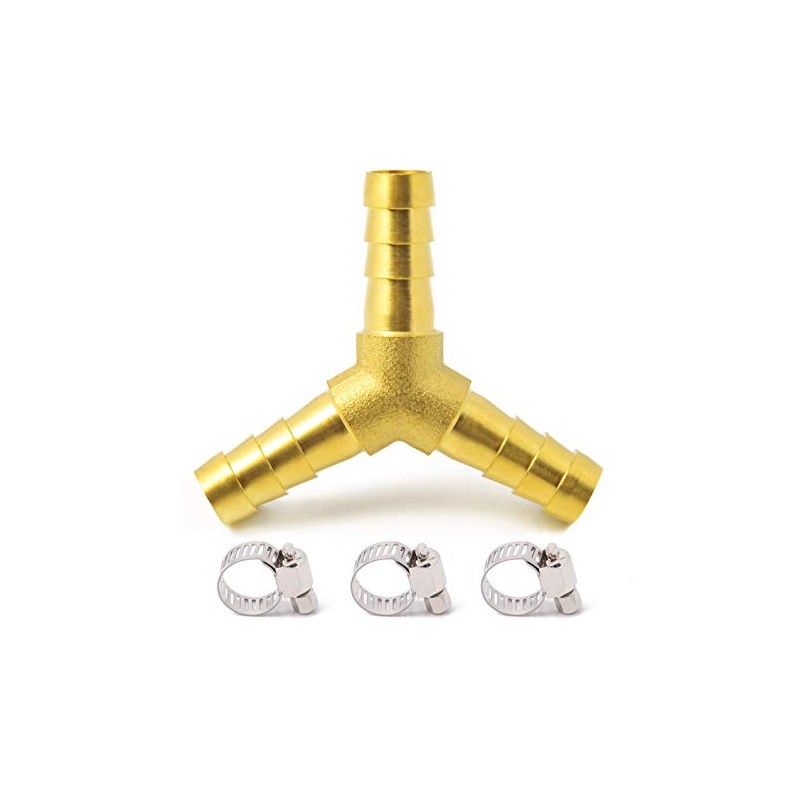 Metaland Brass 5/8" Hose Barb 3 Way Wye Y Shape