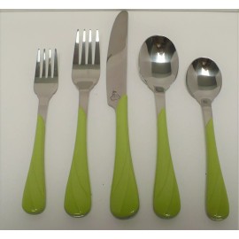 FIESTA CHARTREUSE SWIRL FLATWARE 5 Pc. Set "New 1999 Original Stock" Free Ship