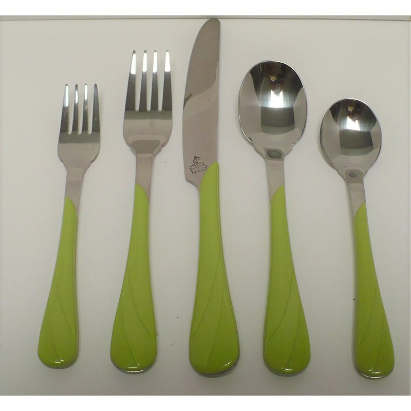 FIESTA CHARTREUSE SWIRL FLATWARE 5 Pc. Set "New 1999 Original