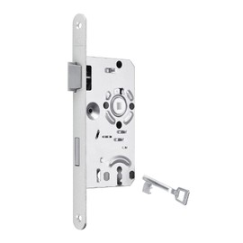 SOTECH BKS Door Lock Deadlock Class 1 Backset 55 mm Faceplate 20 mm DIN Left Distance 72 mm Deadlock Mortise Lock for Room Doors