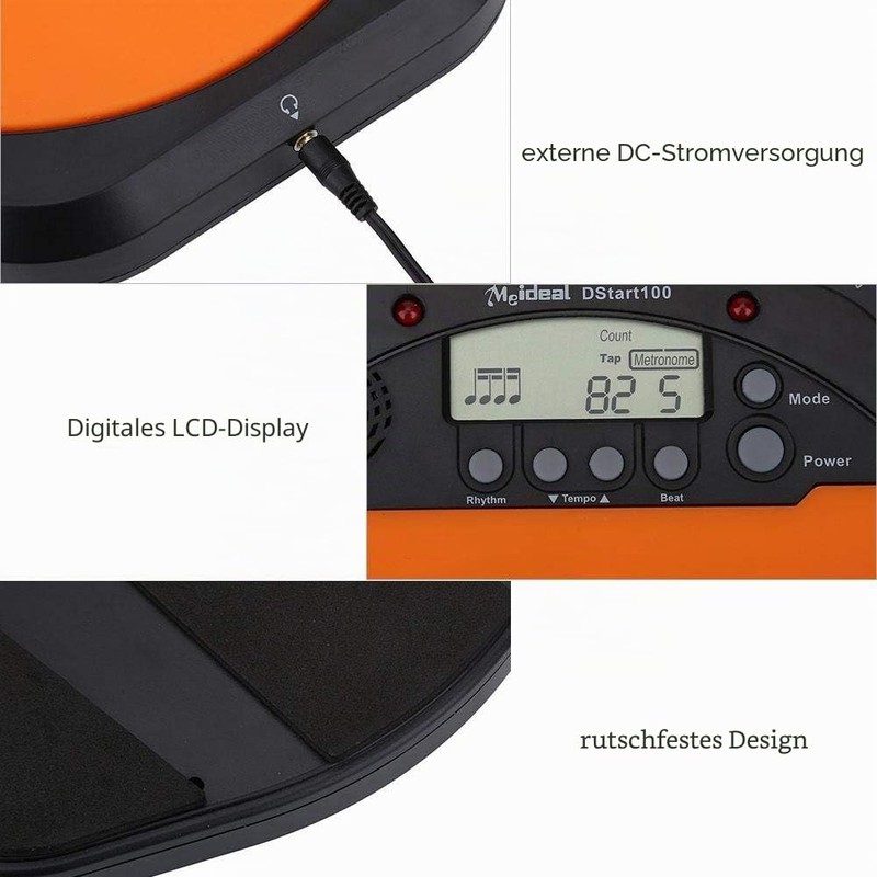 Electronic Drum Pad with LCD Display and Metronome for Drummer