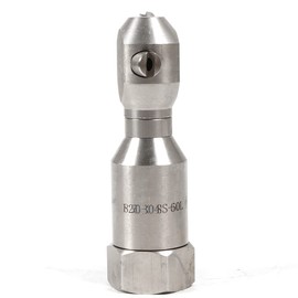 Rotating Nozzle Spray Head - 3/4” 360 Degree Rotating Tank Washing Spray Nozzle - Stainless Steel Cleaning Nozzle, Internal Thread Rotary Spray Nozzle