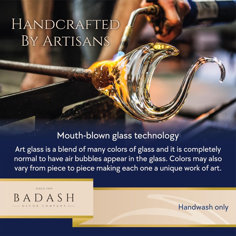 Badash Terracotta Alabaster Glass 10" Bowl