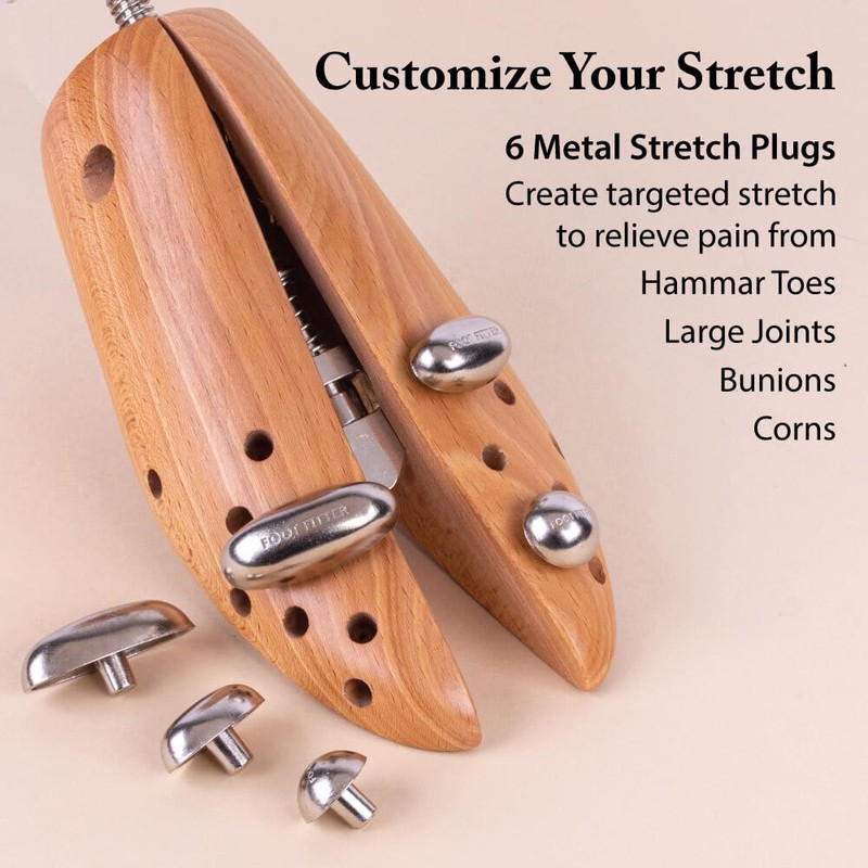 FootFitter Premium Professional 2-Way Shoe Stretcher, Stretches Length & Width,
