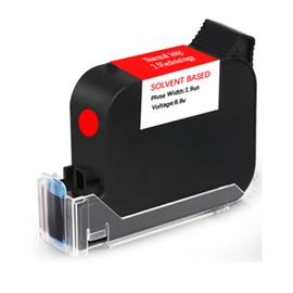 Original 42ml Red Quick Dry Solvent Ink Cartridge Replacement for 0.5inch/12.7mm Handheld Inkjet Printers