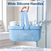 Portable Shower Caddy Basket with Handles Plastic Storage Basket Blue