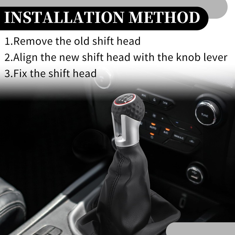 Partuto 6 Speed Manual Gear Shift Knob with Dust Cover