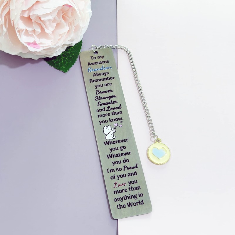 Grandson Bookmarks Graduation Gift Inspirational Go to University Encourage Keepsake