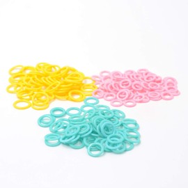 HEALLILY Mesh Ring Marker Stitch Marker Mesh Counter Plastic Knitting Circle with Box for Women (Random Colour) Pack of 120