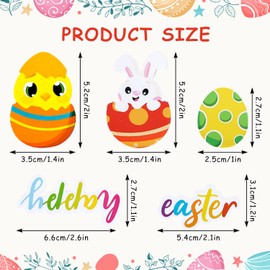 Whaline 360Pcs Easter Foam Stickers Colorful Easter Eggs Bunny Chick Foam Decals 20 Design Self-Adhesive Decorative Spring Stickers for Party Home Scrapbook Art Crafts Greeting Cards Supplies