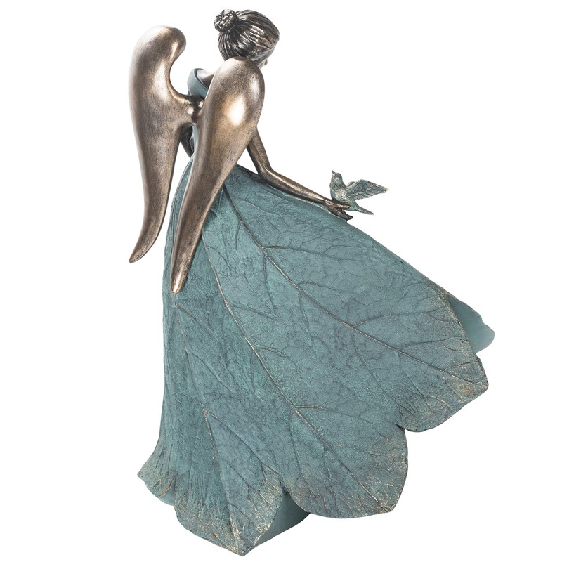 Roman 15839 Angel Bird Statue, 19.75-inch Height, Multicolor