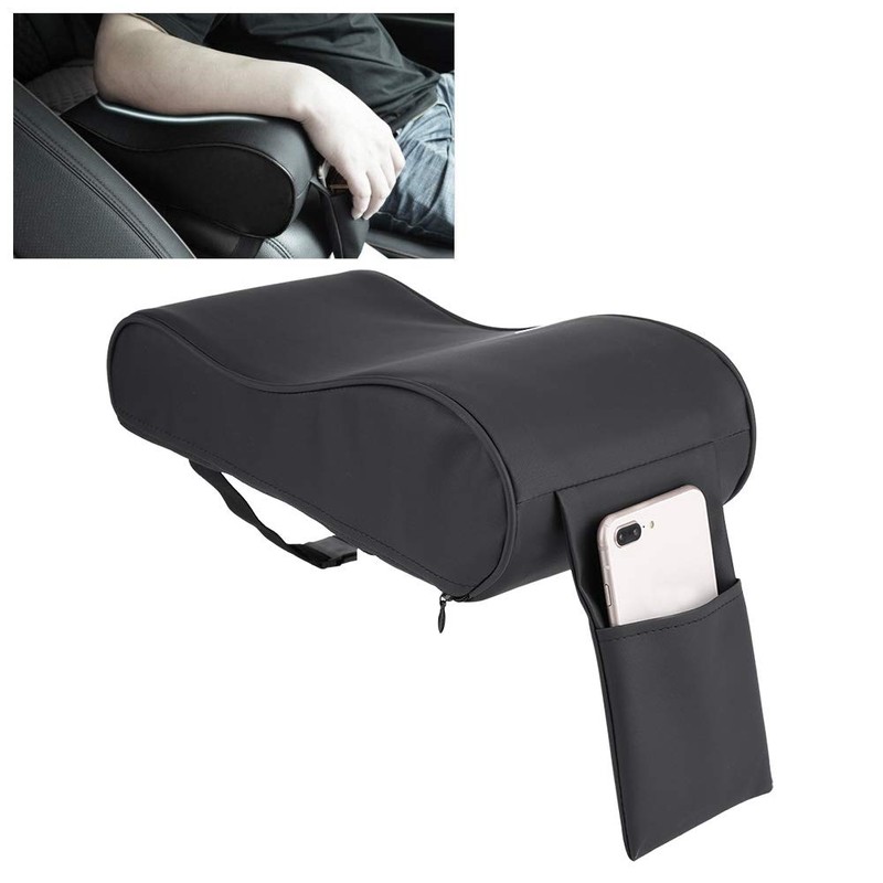 Universal Car Armrests Pad, Leather Armrest Pad Memory Foam Auto