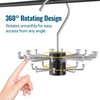 NiHome 2-Pack Double-Layer Rotating Belt Hangers for Closet, 2-Tier Rotatable