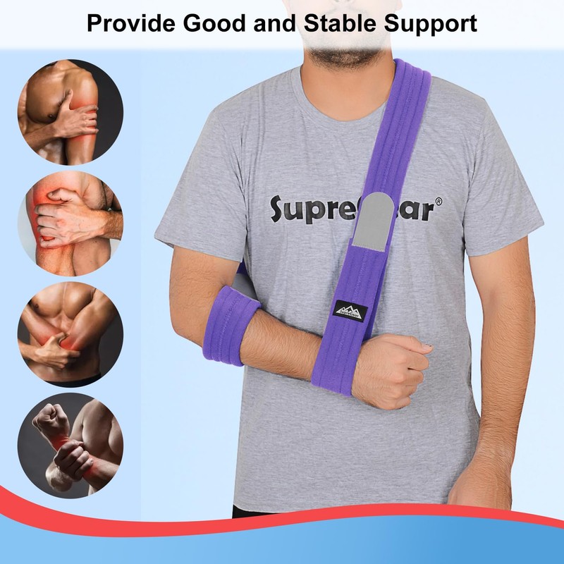 supregear Arm Sling Adjustable Lightweight Comfortable Shoulder Sling Breathable Medical