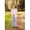 Amazing Health Pretty Flower Height Adjustable Folding Walking Sticks (White)