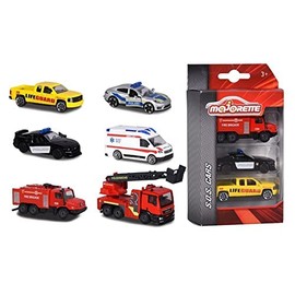 Majorette - SOS Spielzeugauto-Set – 3 zufällige Einsatzfahrzeuge der S.O.S. Cars Edition, für Kinder ab 3 Jahren, Rettungsfahrzeuge Spielset