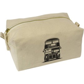 'Double Decker Bus' Canvas Wash Bag/Makeup Case (CS00043157)