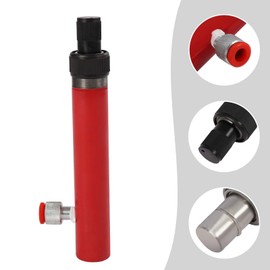 DOONARCES 4 Ton Hydraulic Jack Stand Lift Ram Hydraulic Porta Power Type Cylinder Ram Lift Auto Body Repair Tool for Automotive Truck Heavy Equipment Repair, Red 13.39'' Long (4T)