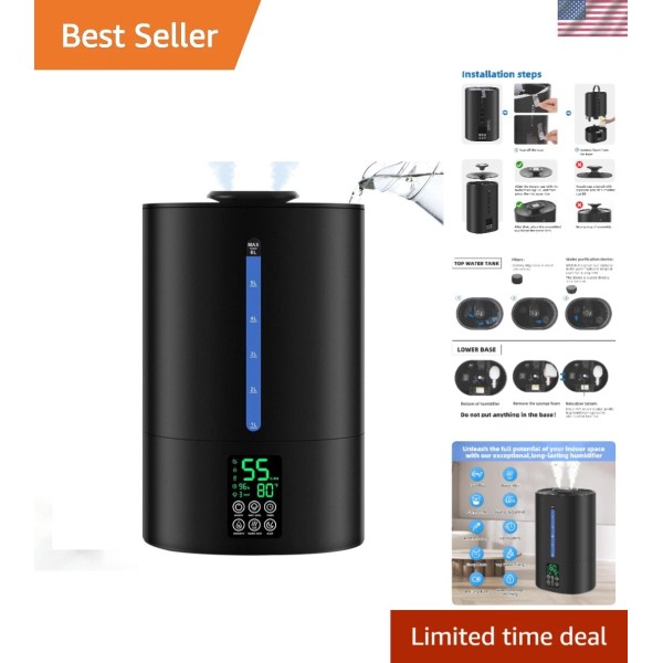 6L Cool Warm Mist Humidifier Top Fill Essential Oil Diffuser