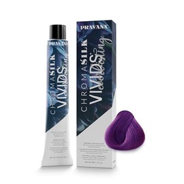 PRAVANA ChromaSilk VIVIDS Everlasting Smokey Violet, Tinte de Fantasía Semipermanente de Alta Intensidad, Color Vibrante Sin Amoníaco para Brillo Prof