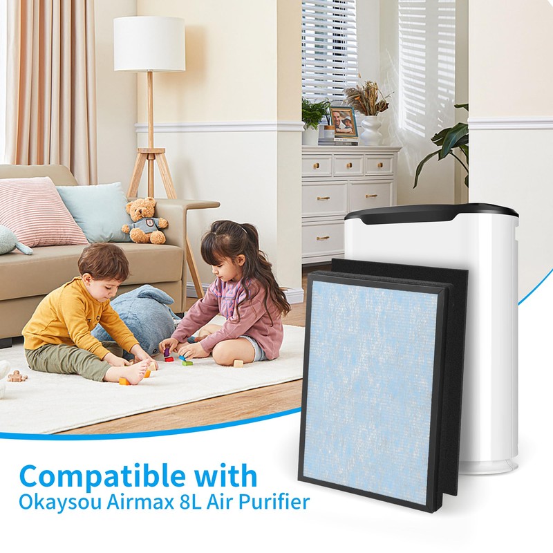 SAKEGDY 2 Packs 8L HEPA Replacement Filter Set Compatible with
