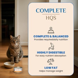 almo nature HQS Complete Wet Cat Food Tuna with Pumkin, Grain Free, GMO Free - 2.47oz - Pack of 6