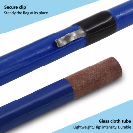 Anley 10Ft Telescopic Flagpole - Retractable Fiberglass Telescoping flag pole