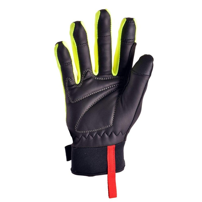 Silvini Men's Fusaro Softshell Gloves, Black/Neon, 2X-Large