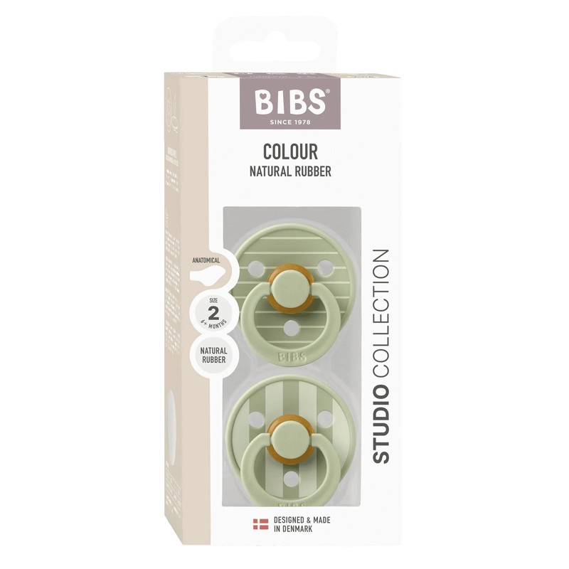 Bibs Round Natural Dummy Pacifier - Studio Collection - Pin