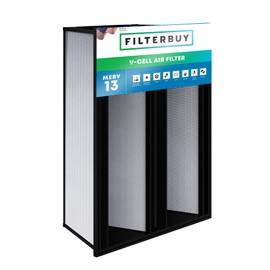 Filterbuy 20x24x12 2V-Cell Air Filter MERV 13 HVAC Replacement (1-Pack)