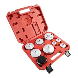 OEMTOOLS OEMTOOLS 27199 9-Pc Oil Filter Cap Wrench Set, Oil Filter Wrench Set Includes Adjustable and Universal Wrenches, Oil Filter Removal Tool Set Compatible with 3/8" Drive Tools