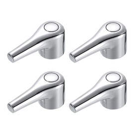 sourcing map Faucet Lever Handle,4Pcs 71 x 35mm Alloy Basin Mixer Faucet Tap Single Lever Handle Replacement for Kitchen Bathroom (Silver)
