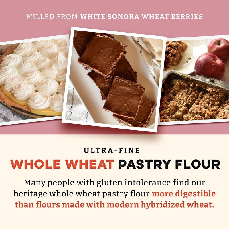 Sunrise Flour Mill USDA Organic Heritage Whole Wheat Pastry Flour