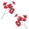 Factory Direct Craft Group of 2 Red Glittered Artificial Maple