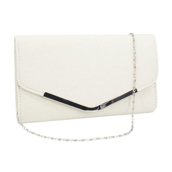 Fioeyr Women Glitter Envelope Clutch Bag Wedding Evening Handbag Chain