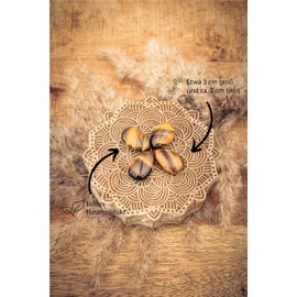 Lebensquelle Plus Tiger's Eye Drop Pendant, Drilled Tumbled Stone Drop Pendant with Cotton Band, High-Quality Gemstone Pendant, Leather, Tigers Eye