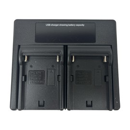 USB LED Dual Camera Charger for NP F970,F930, F750, F570, F550 F530, F330,FM50, FM70, VBD1, V607, CCD-SC55, TR910, TR917, CN160, CN-216,NP-F750, NP-FM50, FM70, VBD1, V607