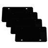 Runseaway 4PCS Black Blank Metal License Plate Blanks, 12”x6” Aluminum