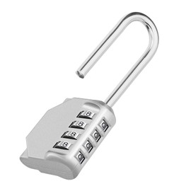 ZHEGE 4-Digit Combination Dial Padlock with Key, Lockers, Japanese Instruction Manual (English Language Not Guaranteed), Rustproof, Schools, Businesses, Warehouses