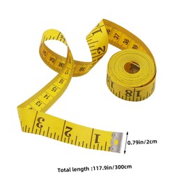 Operitacx Tailor's Ruler Double Sided Tape Fabric Measurement Tape Soft Vinyl Measuring Tape Flexible Tailor Tape Measuring Tape for Cloth Fabric Tape Measure Yellow Pvc Fiber Measuring Tape