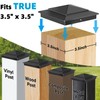 Toscoco 4x4 Heavy Duty Aluminium Pyramid Post Caps for Actual