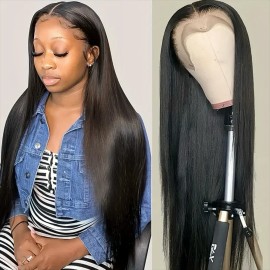 Original Vietnamese Raw Hair Wig 180% 13x4 HD Lace Front Wig Glueless Burmese Curly Human Hair Wigs Glueless Bone Straight Wigstyle: Straight, stretched length: 12 inches, Lace Size: hd 4x4 closure wig 180%