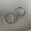 Sterling Silver Sleeper 12mm Hoop Earrings with Wire Coil