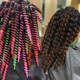 Self 셀프 히피펌 헤어 롯드 파마 스타일링 도구 [파지 소형 5봉(1봉 100매) _x000D_] Self Hippie Perm Hair Rod Perm Styling Tool [Small Size 5 Packs (100 Sheets per Pack)]