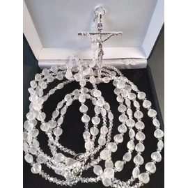 Aeiniweraabbcc SPPRANDOM J.G Wedding Lasso Lazo de Boda Para Matrimonio Lazo de cristal en forma de corazon y cristal Lazo catolico con imagenes cruz color plata.