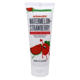 Schmidt's Deodorant Toothpaste Kids Watermelon Strawberry, 4.7 Ounce | Schmidt's