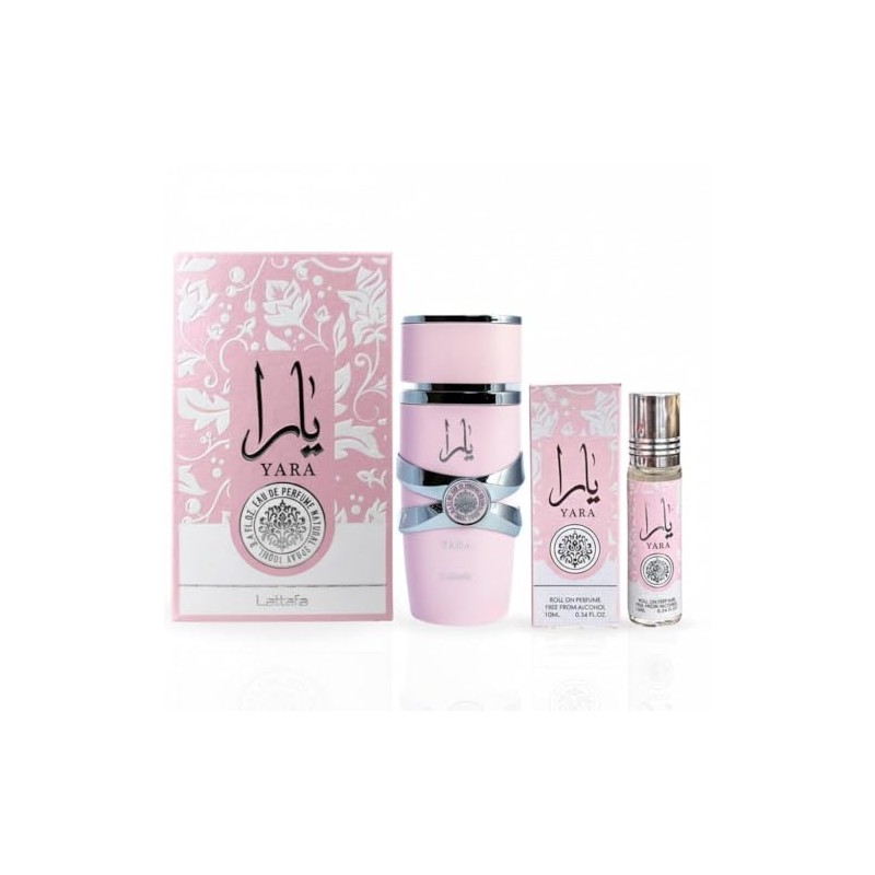Lattafa Yara 2-piece Fragrance Bundle for Women (3.4 Oz Eau