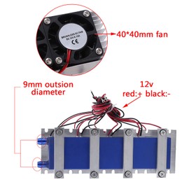 Bewinner DC 12V Thermoelectric Cooling Set, 170W, 4 x 40 * 40mm Fans, Suitable for 20L Space, Laptop, Desktop, Gaming Console, Tablet