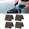 4pcs Vaccination Certificate Holder Marbling Waterproof PU Leather Vaccine Card