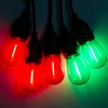 VISTERLITE Red Green S14 Christmas Light Bulbs, 1 Watt Plastic